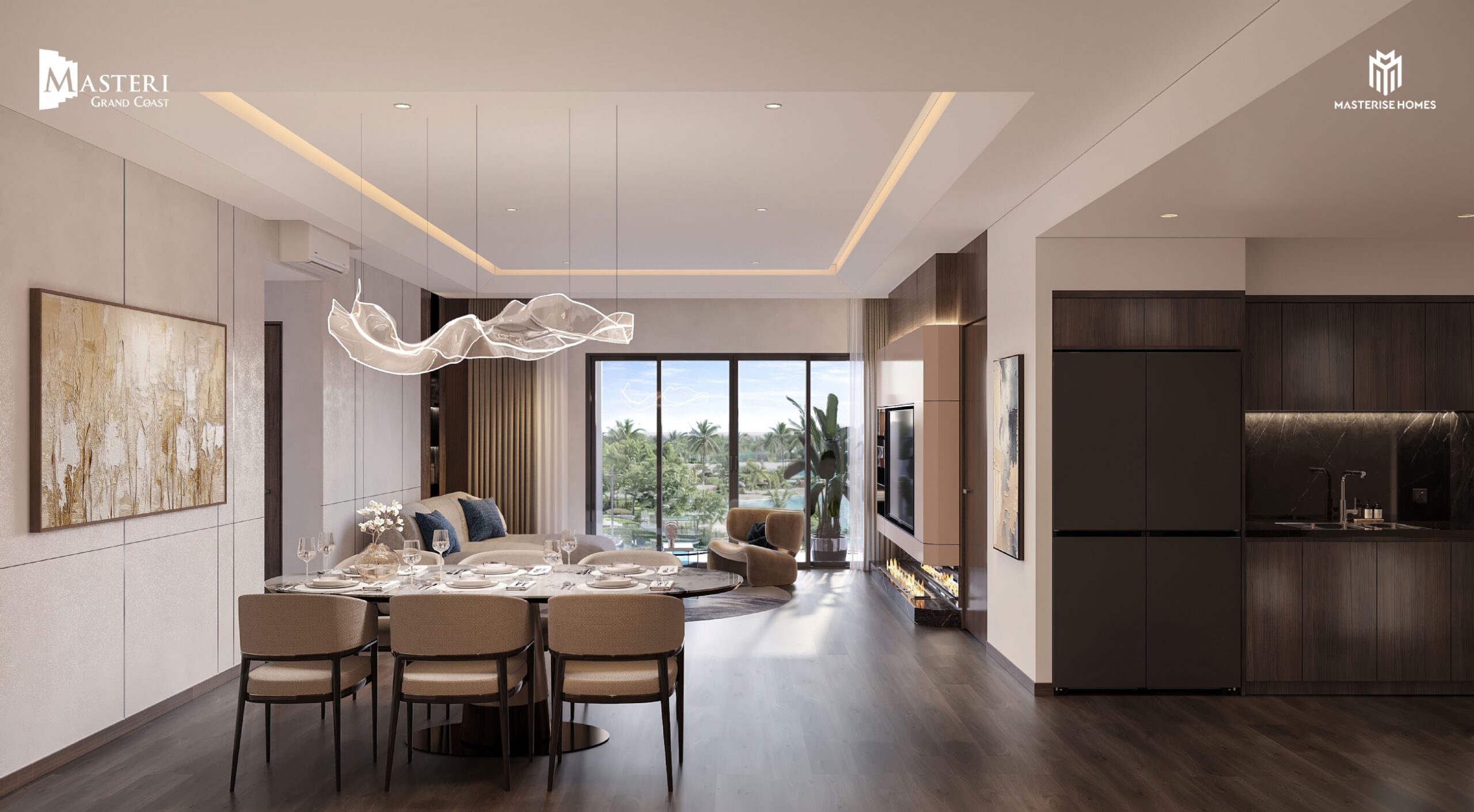 Căn hộ 3 phòng ngủ masteri grand coast
