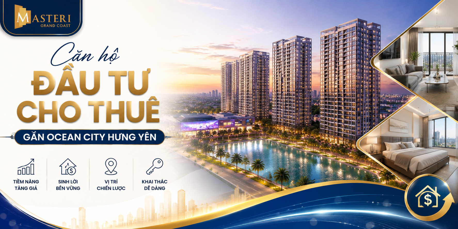 Căn hộ đầu tư cho thuê gần ocean city hưng yên