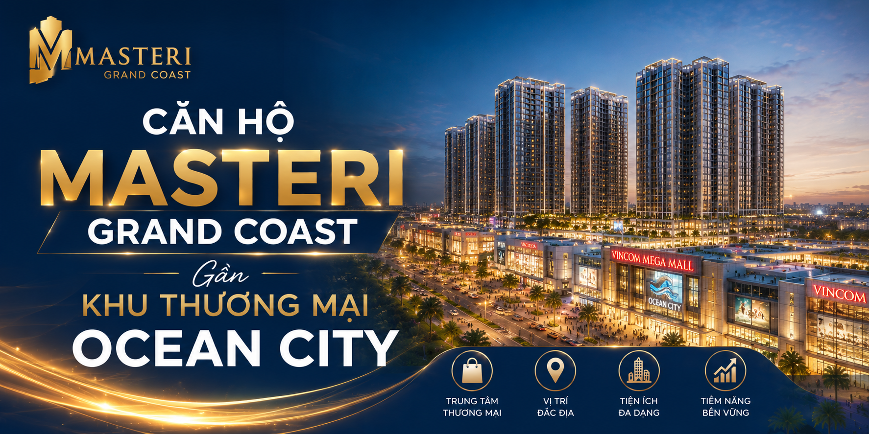 Căn hộ masteri grand coast gần khu thương mại ocean city