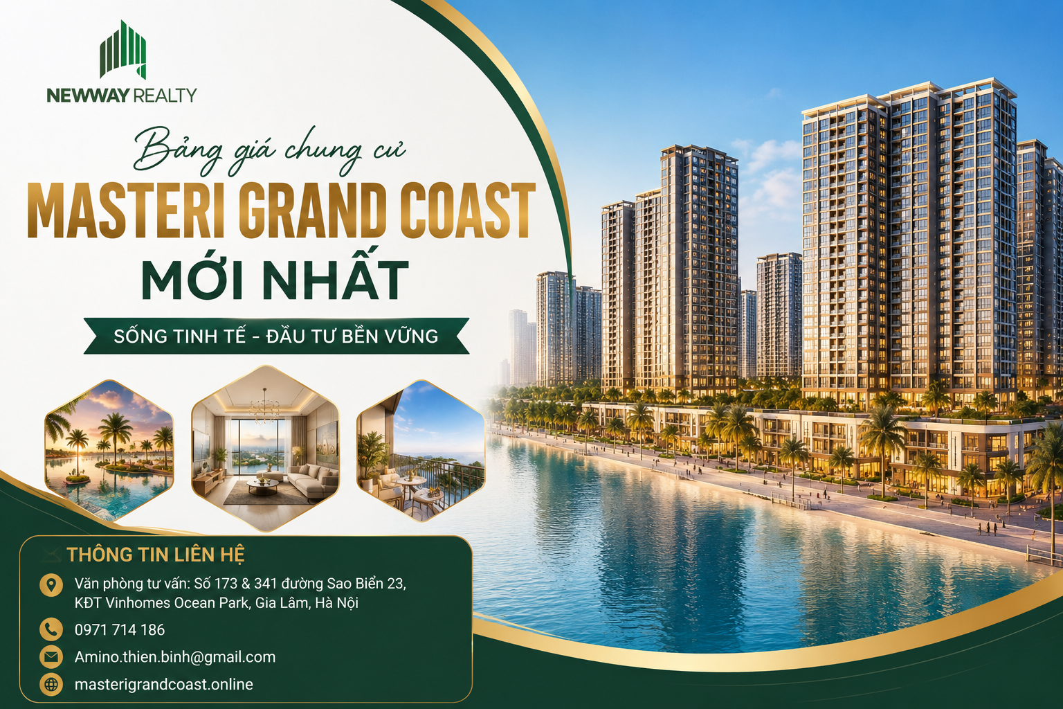 Bảng giá chung cư Masteri Grand Coast mới nhất