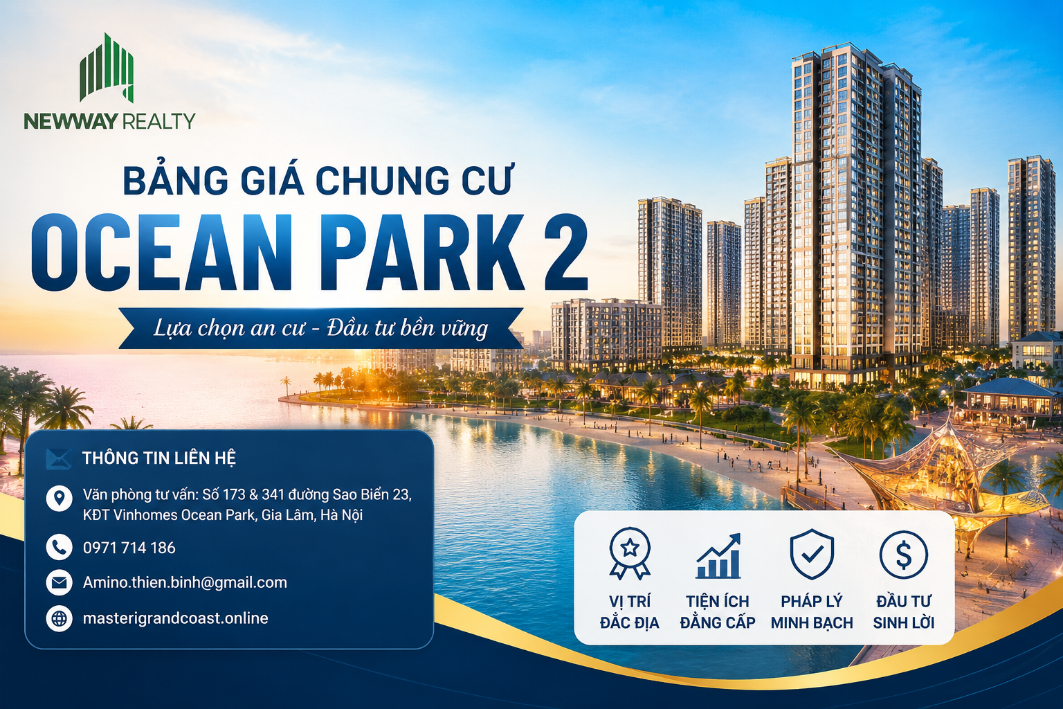 Bảng giá chung cư ocean park 2