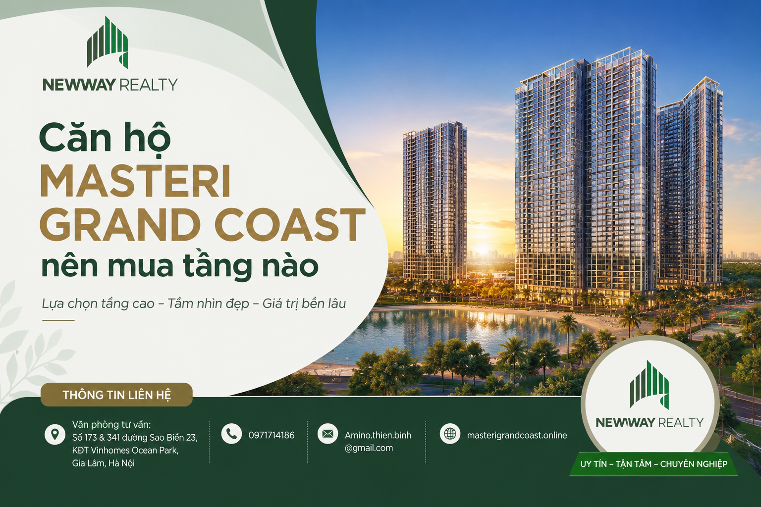 Căn hộ Masteri Grand Coast nên mua tầng nào