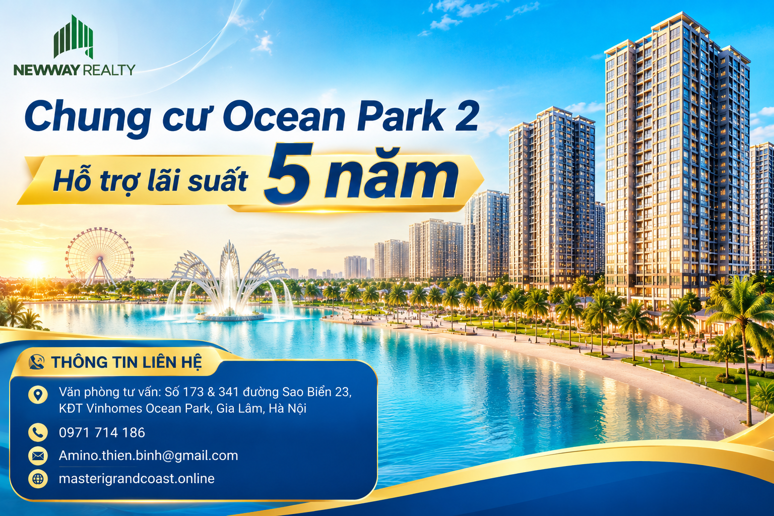 Chung cư ocean park 2 hỗ trợ lãi suất 5 năm