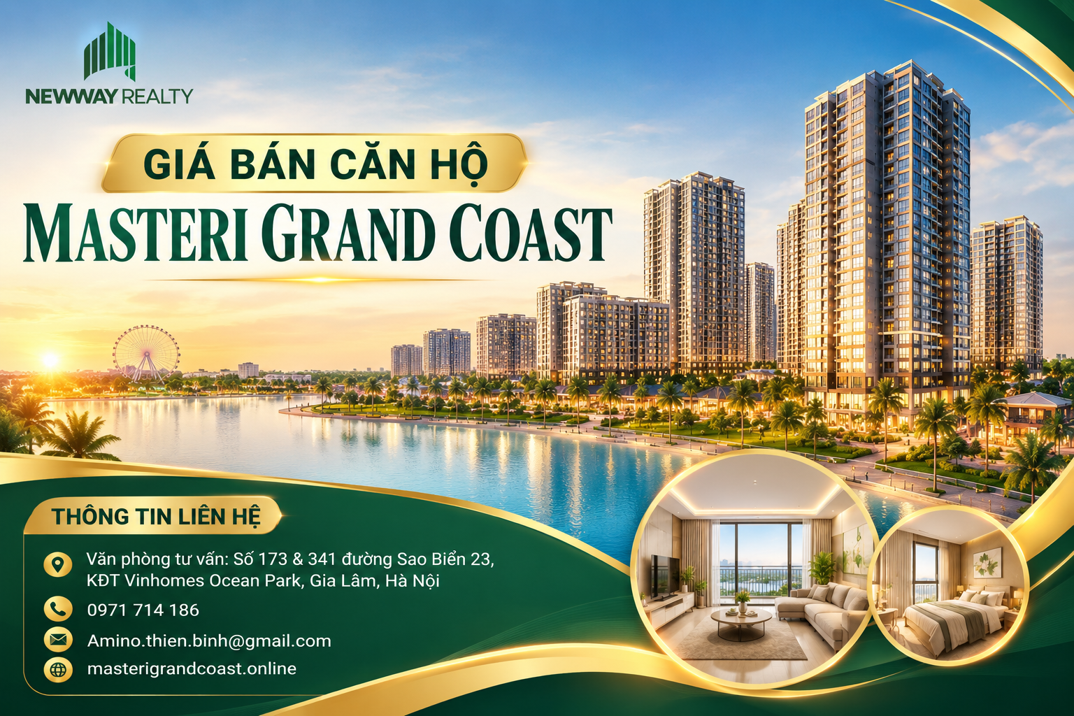 Giá bán căn hộ masteri grand coast