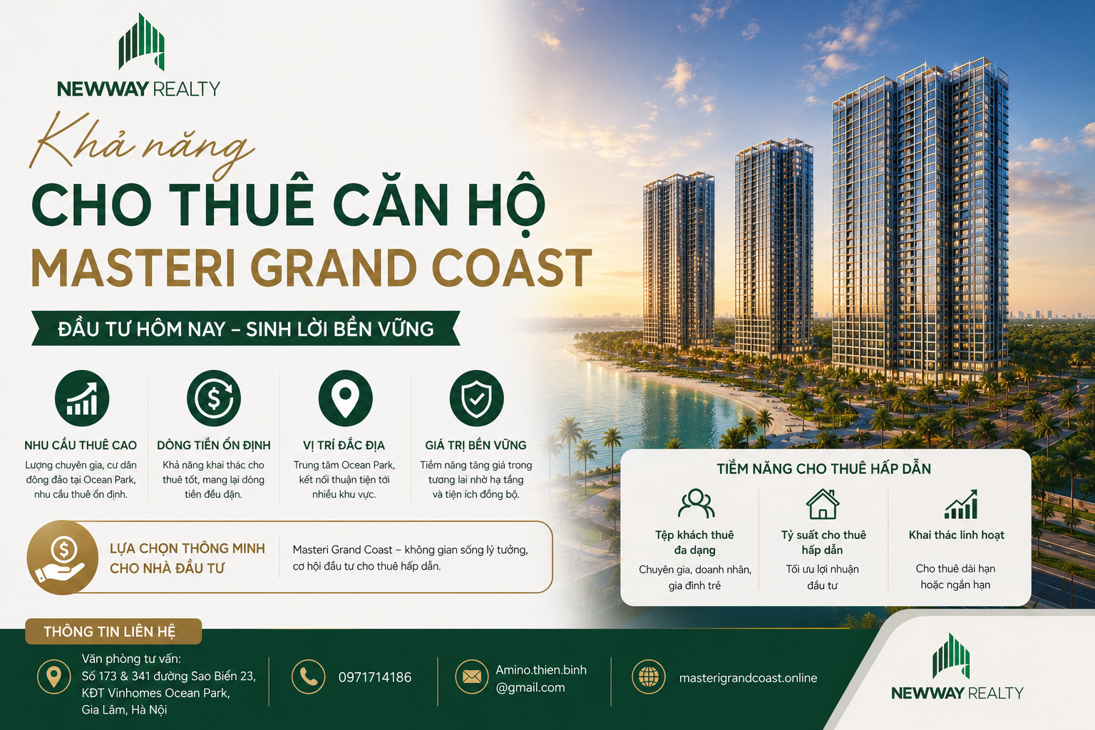 Khả năng cho thuê căn hộ Masteri Grand Coast